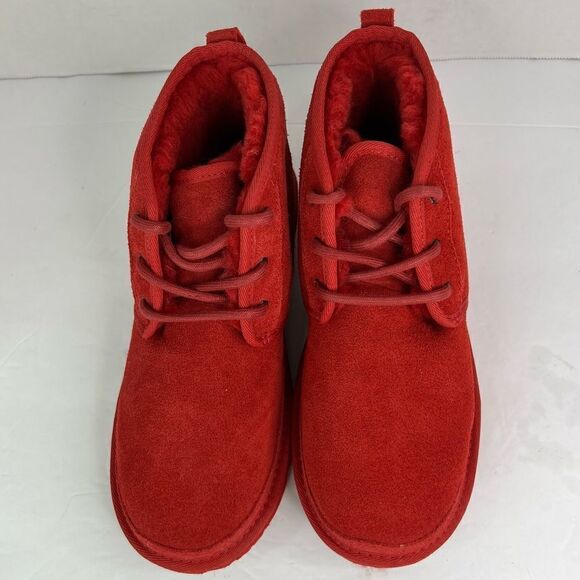 NWOT! UGG Neumel II Boot Samba Red Suede Women Ankle Booties Sz 5 - Picture 5 of 12